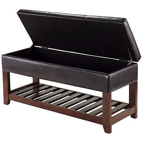 Winsome Monza Bench With Storage Chest, Brown