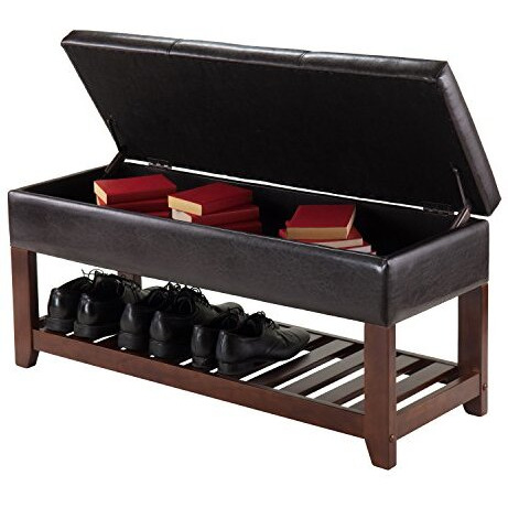 Winsome Monza Bench With Storage Chest, Brown