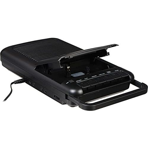 Coby Cvr22 Portable Cassette Player And Tape Cassette Recorder With Built-In Microphone, Built-In Handle, And One-Touch Recording With Automatic Stop - Black