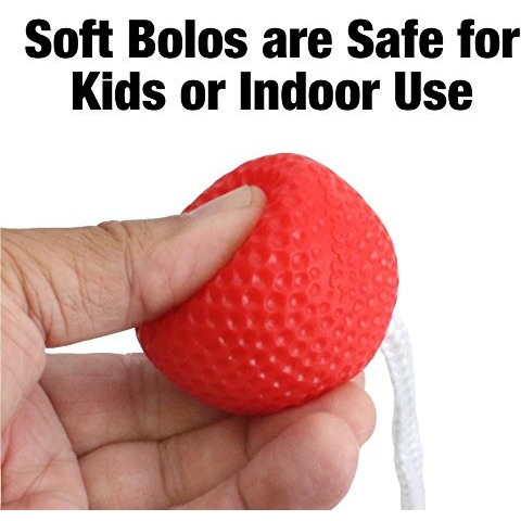 Gosports Ladder Toss Bolo Replacement Set - Kid Safe Soft Rubber Or Hard Golf Balls