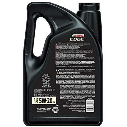 Castrol Edge 5W-20 Advanced Full Synthetic Motor Oil, 5 Quarts