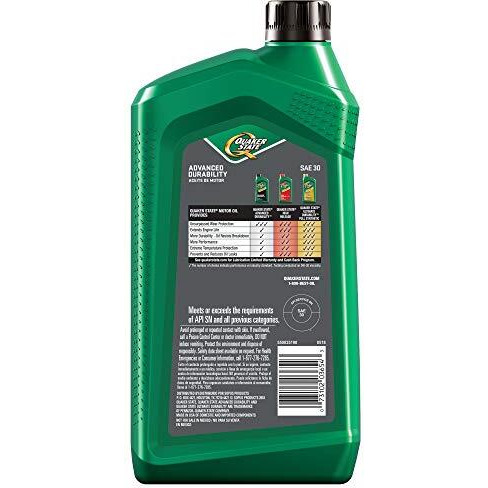 Quaker State 550035190 Heavy Duty Sae 30 Lubricant Motor Oil - 1 Quart