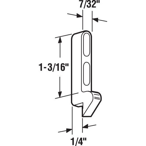 Slide-Co 121996 Sliding Screen Heavy Duty Door Latch Strike, Diecast,(Pack Of 2),Zinc