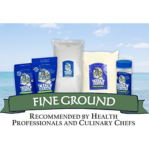 Fine Ground Celtic Sea Salt     (1) 16 Ounce Resealable Bag Of Nutritious, Classic Sea Salt, Great For Cooking, Baking, Pickling, Finishing And More, Pantry-Friendly, Gluten-Free