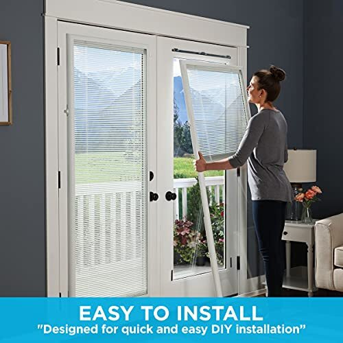 Odl Add On Blinds For Raised Frame Doors - Outer Frame Measurement 24 X 66- Home Improvement - Easy To Install, Use And Maintain - Innovative Window Shades Behind The Tempered Safety Glass Panels