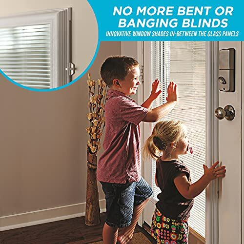 Odl Add On Blinds For Raised Frame Doors - Outer Frame Measurement 24 X 66- Home Improvement - Easy To Install, Use And Maintain - Innovative Window Shades Behind The Tempered Safety Glass Panels
