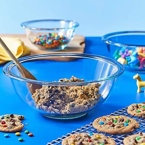 Pyrex Glass Mixing Bowl Set (3-Piece Set, Nesting, Microwave And Dishwasher Safe)