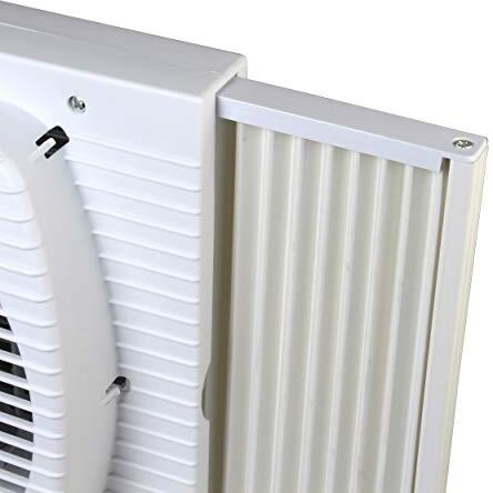 Comfort Zone Cz319Wt 9"" Twin Window Fan With Reversible Airflow Control, Auto-Locking Expanders And 2-Speed Fan Switch, White