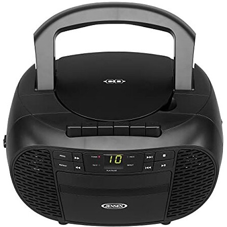 Jensen Cd-550 Portable Stereo Compact Disc Cassette Recorder With Am/Fm Radio