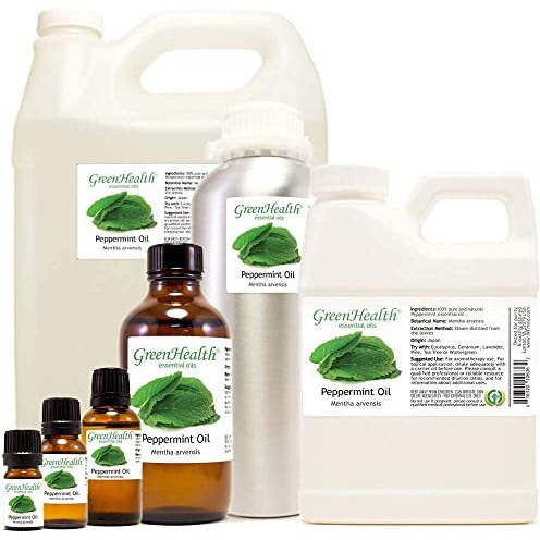 16 Fl Oz - Peppermint Essential Oil 100% Pure, Uncut - Greenhealth