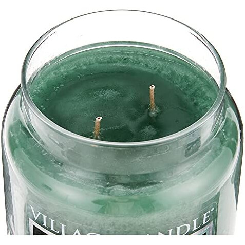 Village Candle Eucalyptus Mint Large Glass Apothecary Jar Scented Candle, 2125 Oz, Green