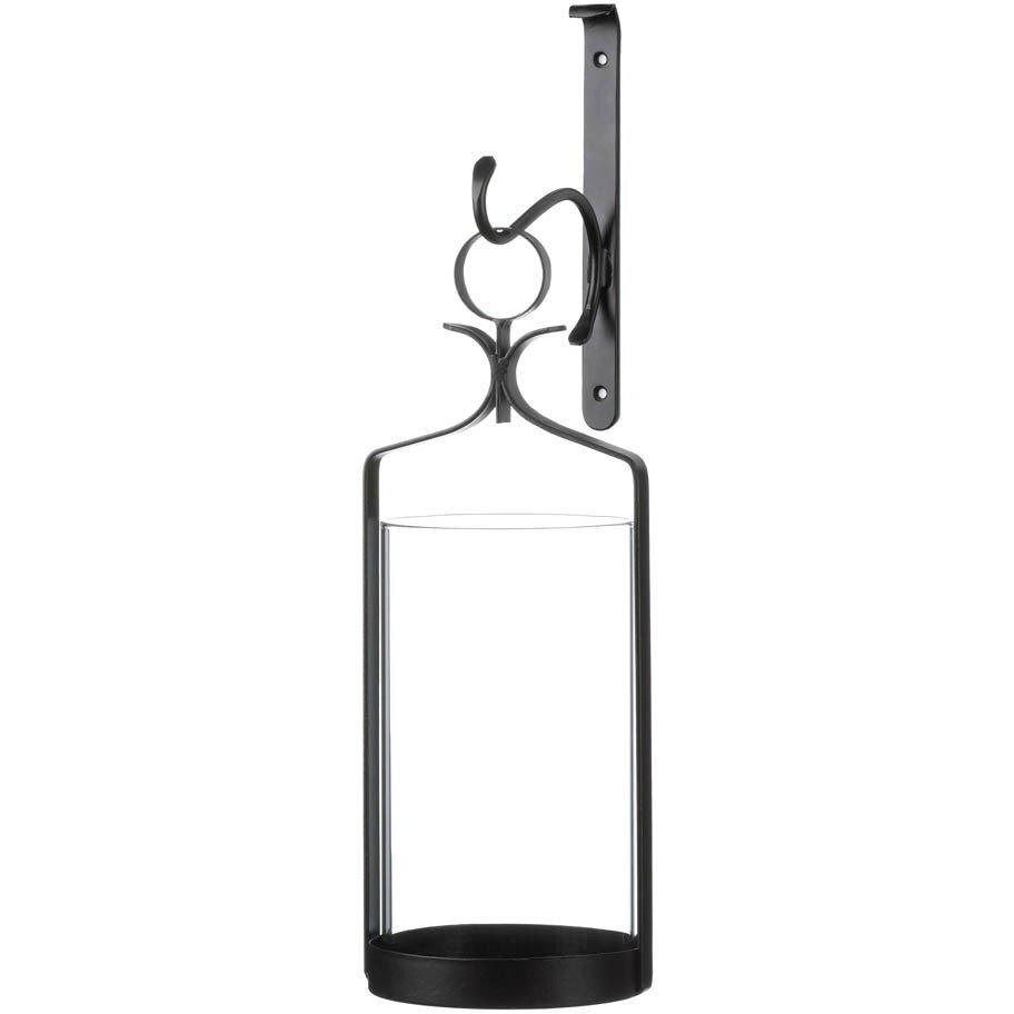 Zings & Thingz 57072375 Black Iron Hurricane Wall Sconce