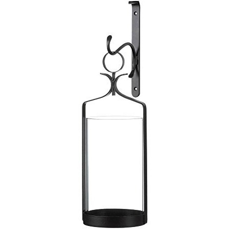 Zings & Thingz 57072375 Black Iron Hurricane Wall Sconce