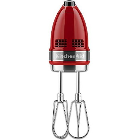 Kitchenaid Khm7210Er 7-Speed Digital Hand Mixer With Turbo Beater Ii Accessories And Pro Whisk - Empire Red