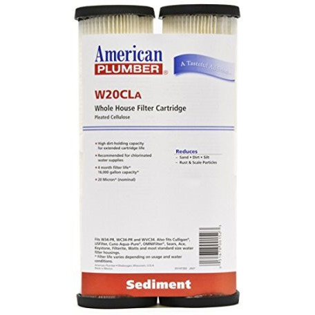 American Plumber W20Cla Whole House Sediment Filter Cartridge 20 Micron Well Pump Irrigation (10)