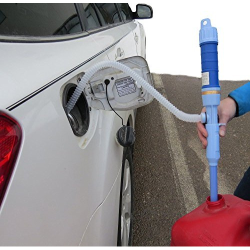 Primetrendz Electric Battery Operated Powered Liquid Transfer Siphon Pump With Bendable Suction Tube | For Diesel, Fuel, Oil, Water, Gas, Fish Tank, Solvent And More