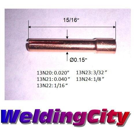 Weldingcity Tig Welding Accessory Kit Collet-Gas Lens-Ceramic Cup-Gasket-Back Cap .040""-1/16""-3/32""-1/8"" For Tig Torch 9, 20 And 25 Series Lincoln Miller Hobart Esab Weldcraft Ck Ahp (T32)