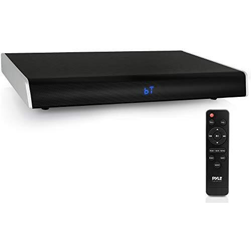 Pyle Surround Sound Tv Sound Bar - Bluetooth Compatible Wireless Soundbar For Tv W/ Built In Subwoofer Speaker - Television Sound Bar System W/ Lcd/Optical Audio/Rca/Aux/Usb/Coaxial Psbv620Bt