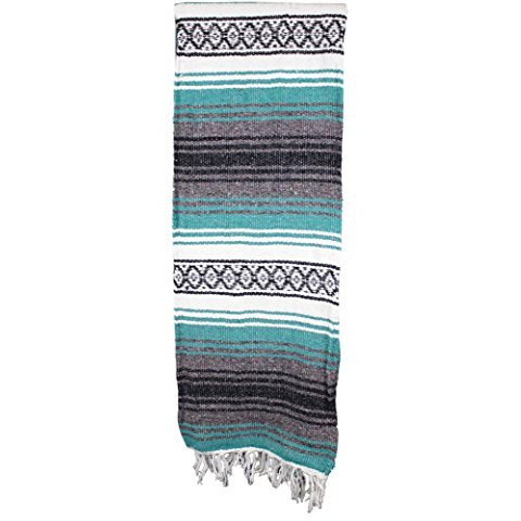 Roger Enterprises Green Large Authentic Falsa Mexican Yoga Meditaion Blanket 75 Southwest Rug Throw