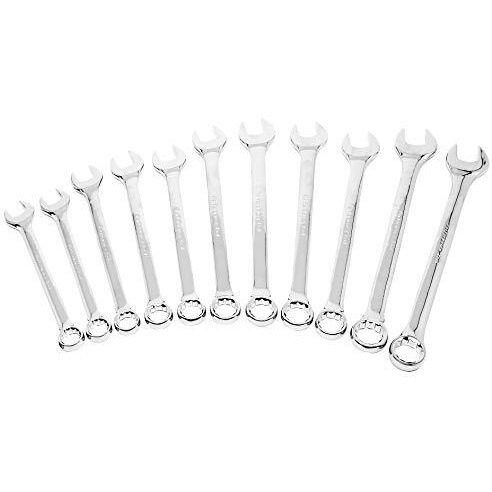 Performance Tool W1099 32-Piece Sae And Metric Wrench Set With Premium Mirror Polished Chrome Vanadium Steel And Organizer Tray