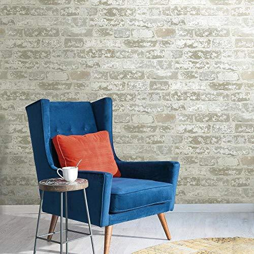 Roommates York Wallcoverings White Brick Prepasted Removable Wallpaper