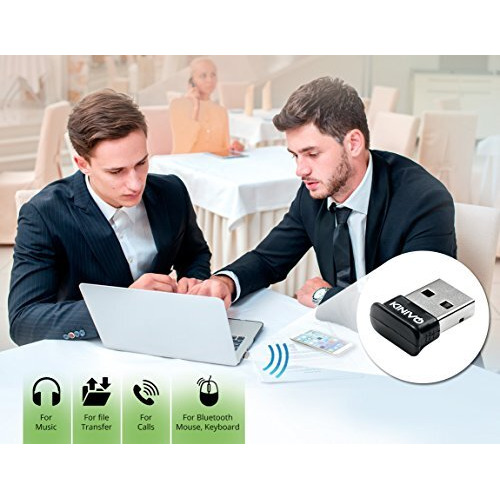 Kinivo Usb Bluetooth Adapter For Pc Btd400 (Bluetooth 4.0 Dongle Receiver, Low Energy) - Compatible With Windows 11/10/8.1/8, Raspberry Pi, Linux, Macos, Laptop & Headphones
