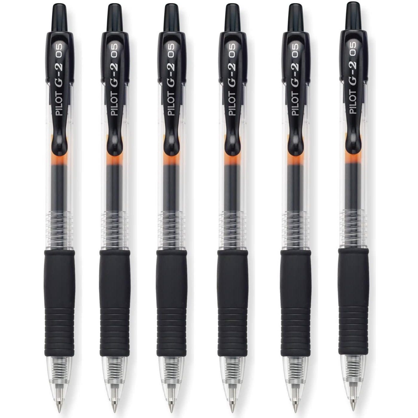 Pilot G2 Black Rollerball Pen, Retractable, Refillable, Extra Fine, 0.5Mm Tip, 0.3Mm Line, G2-5 (Pack Of 6), Sg_B00Mbl5Amy_Us