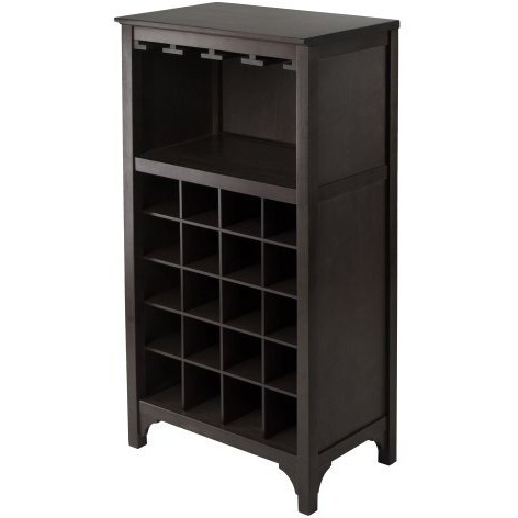 Winsome 3-Piece Ancona Wine Cabinet Modular Set, Black