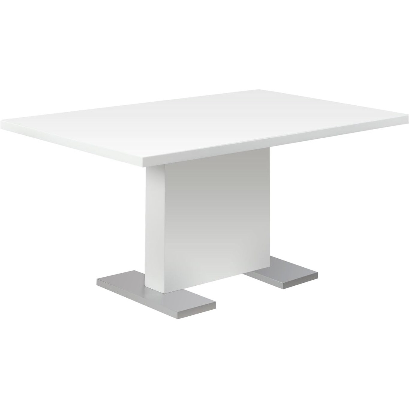 Monarch Specialties High Glossy White Dining Table, 35 X 60-Inch