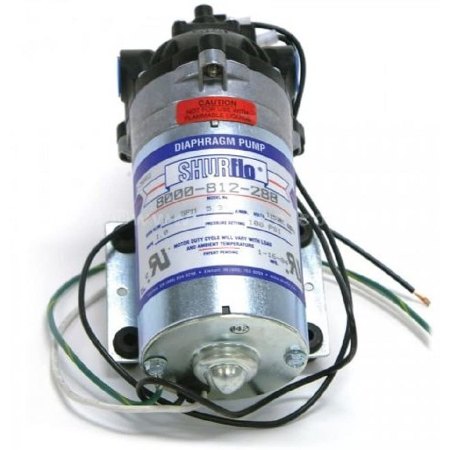 Shurflo 8000-812-288 On Demand Diaphragm Water Pump For Agriculture Spraying And Fluid Transfer, 115Vac, 1.4Gpm, 100Psi, Chemical-Resistant Materials, Viton Valve, Self-Priming, Can Run Dry