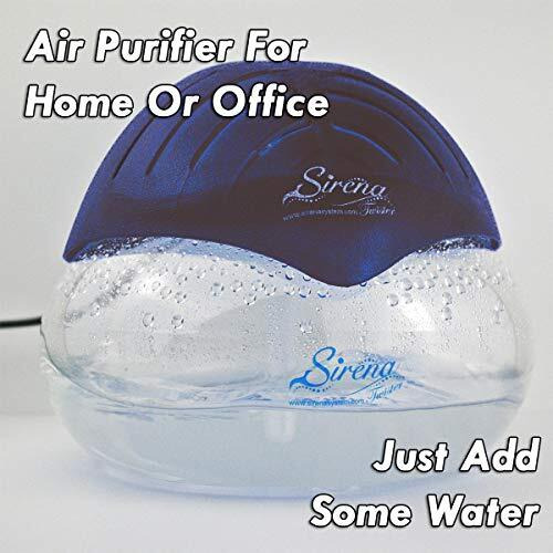 Sirena Twister Air Purifier (Black) - Water Air Purifiers For Home - Air Cleaner With Led Light - Air Cleaner For Smoke And Pets