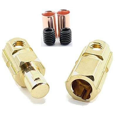 Weldingcity Dinse-Type Twist-Lock Insulated Connector Pair (Male/Female) For Welding Cable Awg 2-1/0 (35-50Mm)