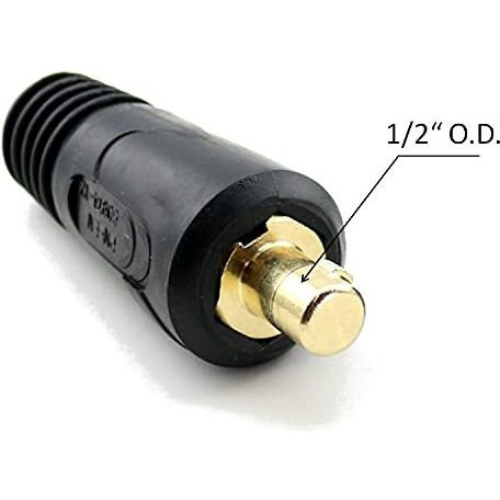 Weldingcity Dinse-Type Twist-Lock Insulated Connector Pair (Male/Female) For Welding Cable Awg 2-1/0 (35-50Mm)