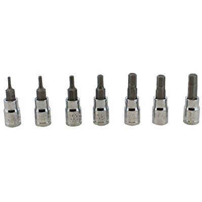 Abn Hex Socket Set - 32Pc Universal Sae And Metric Allen Socket Set Hex Bit Socket Set, 5/64 To 3/4 Inch And 2 To 19Mm