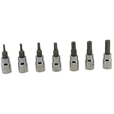 Abn Hex Socket Set - 32Pc Universal Sae And Metric Allen Socket Set Hex Bit Socket Set, 5/64 To 3/4 Inch And 2 To 19Mm