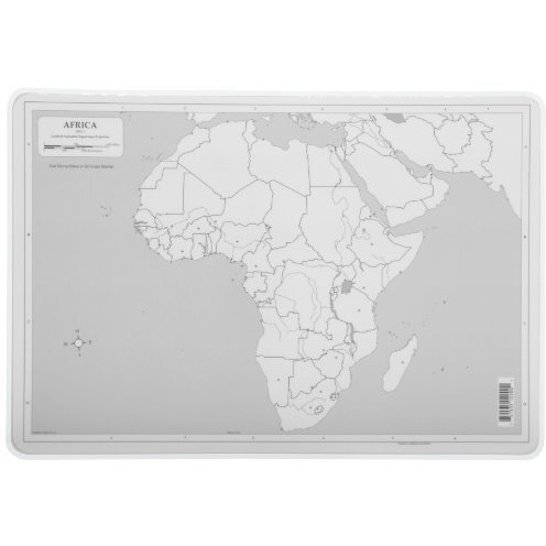 Painless Learning Africa Map Placemat, 12 X 17 12 Inches