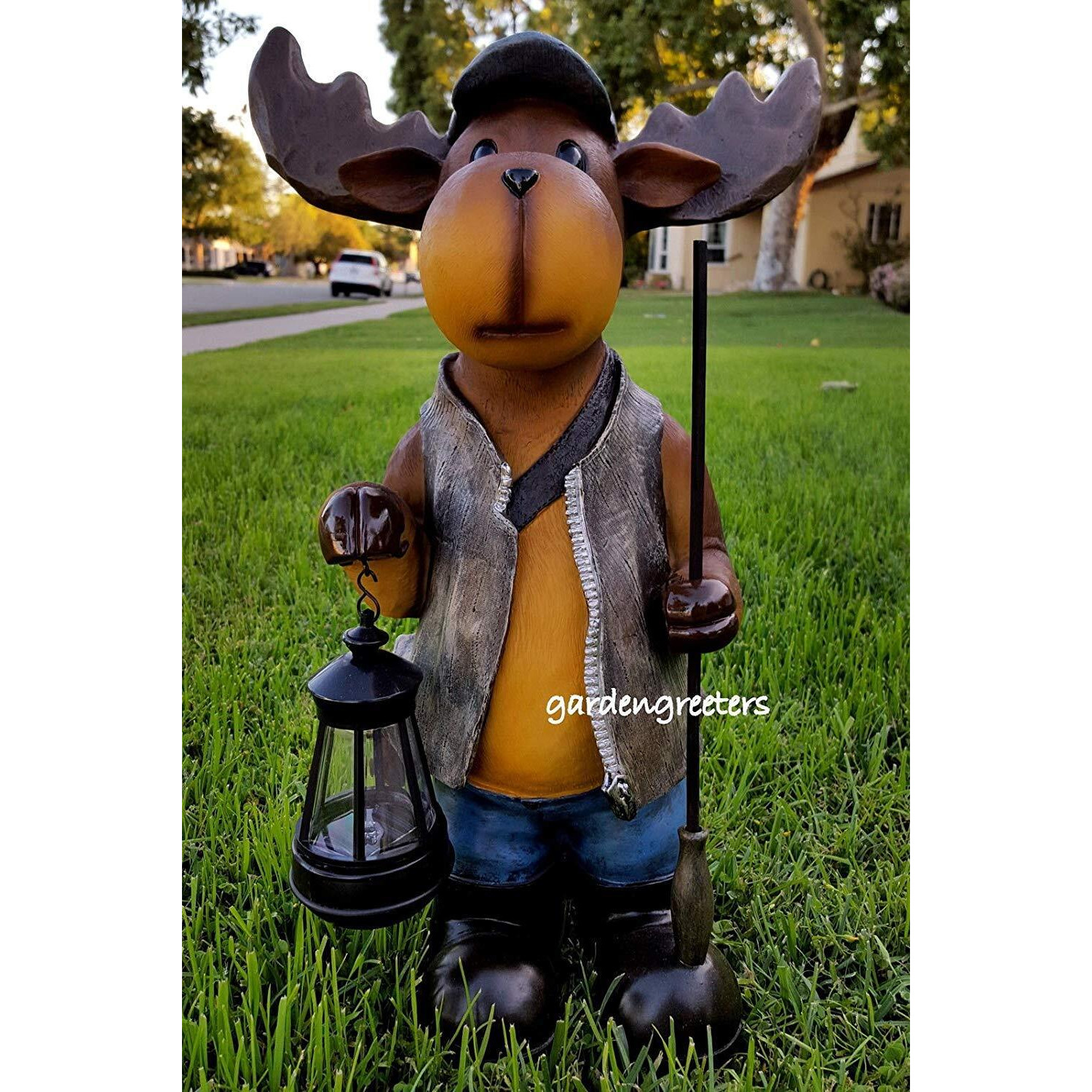 Moose Solar Light Statue Moose Solar Figurine