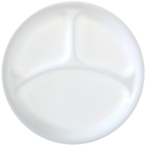 Corelle Livingware Winter Frost White 10-1/4"" Divided Dinner Plate, 1 Pack
