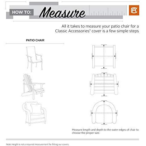 Classic Accessories Veranda Water-Resistant 38 Inch Patio Lounge Chair Cover