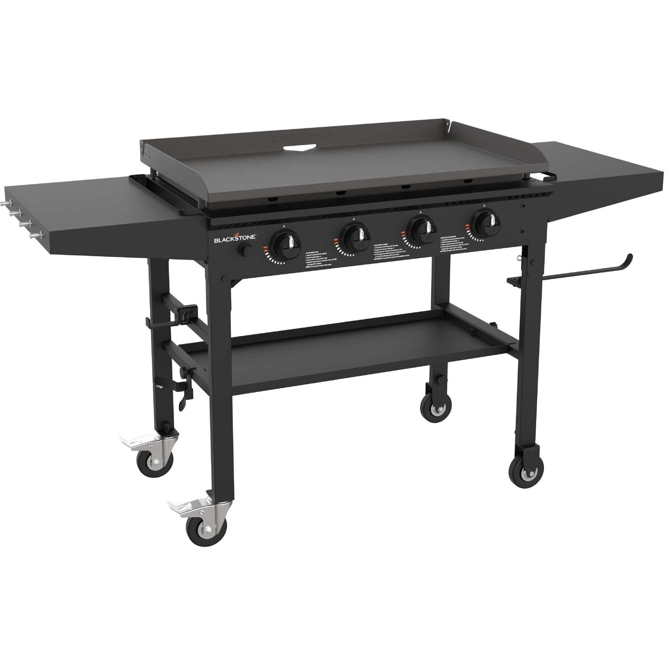 Blackstone 1554 36    Omnivore Griddle With Folding Side Shelves, Powder Coated Steel, Black