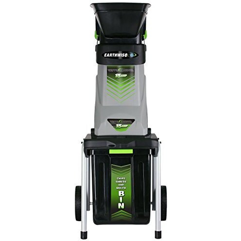 Earthwise Gs70015 15-Amp Garden Corded Electric Chipper, Collection Bin
