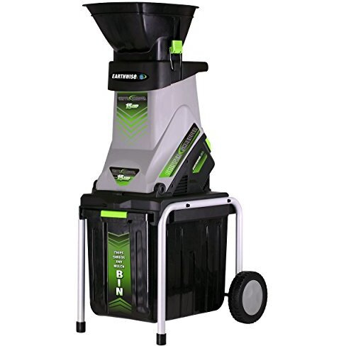Earthwise Gs70015 15-Amp Garden Corded Electric Chipper, Collection Bin