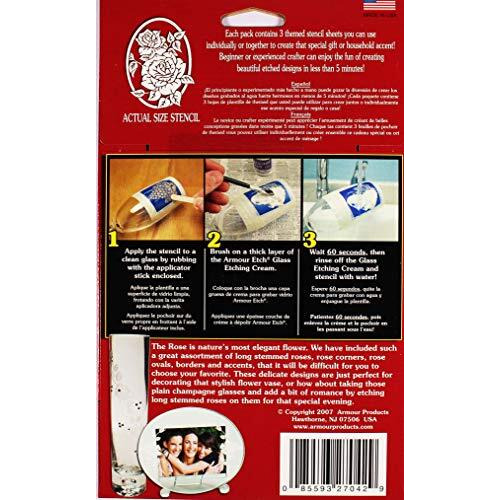 Armour Etch Designer Stencil, Pak Rose Designs