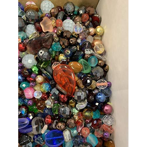 Assorted Glass Beads For Jewelry Making, Diy Lamp Work, Arts And Crafts, And Decorative Hobby Artistry, Colorful Crystal Assortment Bulk Mix, 4-18Mm, Half Pound (1)