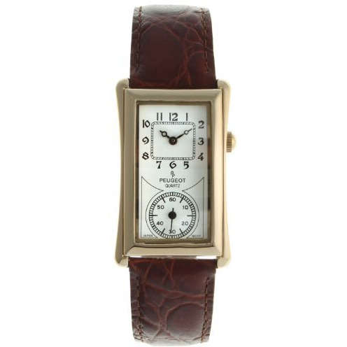 Peugeot Vintage Contoured Doctors Style Watch With Leather Band