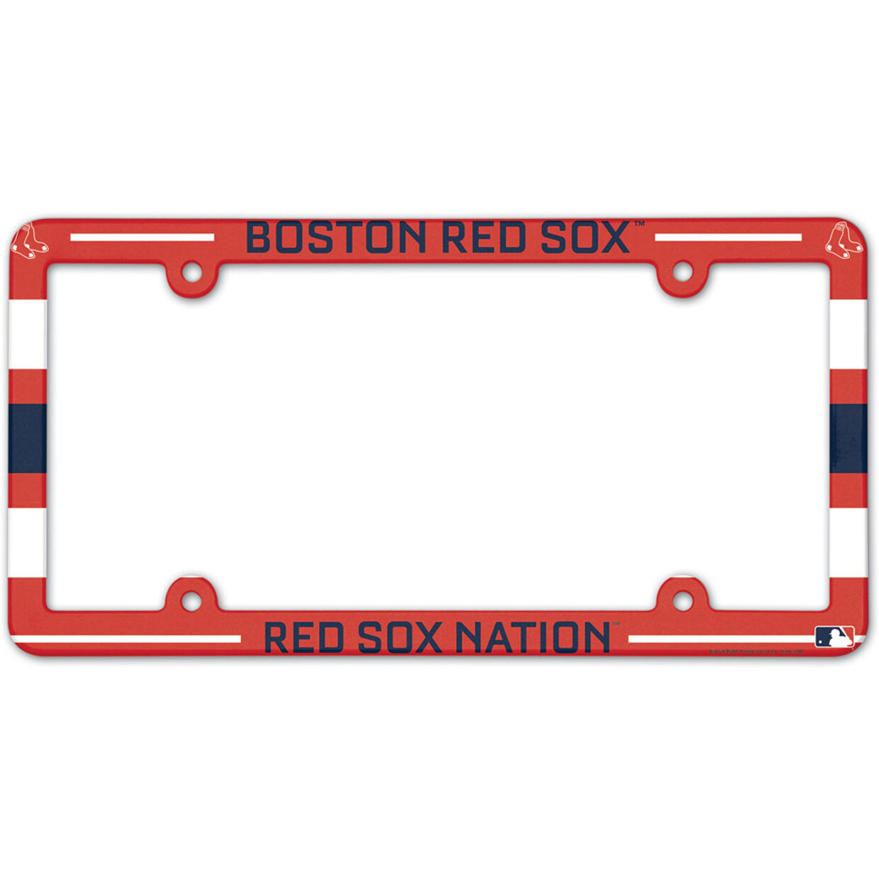 Boston Red Sox License Plate Frame Plastic Full Color Style