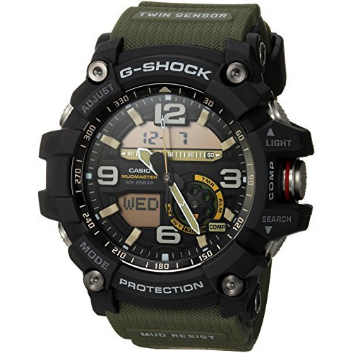 Casio Mens Gg-1000-1A3Cr Mudmaster G-Shock Quartz Casual Watch, Green