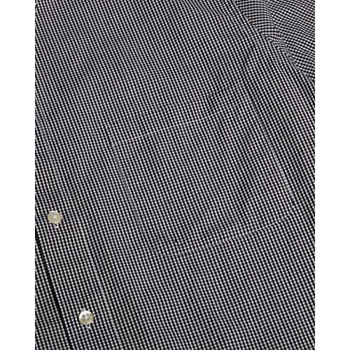 Van Heusen Men's Regular Fit Gingham Button Down Collar Dress Shirt, Black, Large