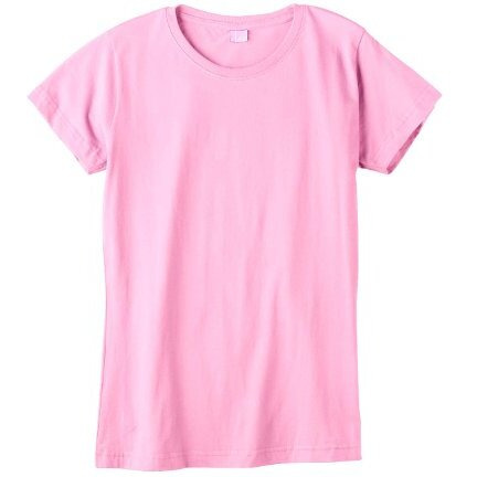 Lat Women 100% Cotton Jersey Crew Neck Short Sleeve Tee (3516) Pink, M