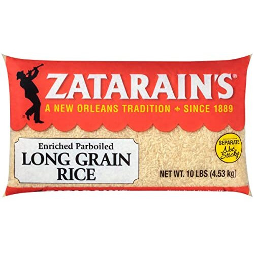 Zatarains Enriched Parboiled Long Grain Rice, 10 Lbs